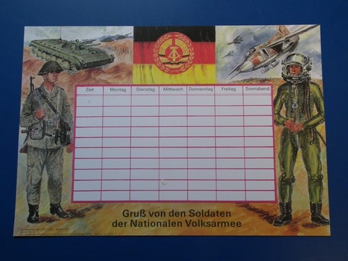 Nva volksarmee stundenplan ddr - nva,