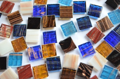 100 glas mosaiksteine mit - 100,