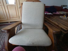 Holzschaukelstuhl Kiefer  orig. Wasa v. 1987  mit Sitzauflage Wolle