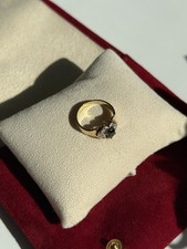 Goldring 585 14K mit Saphir