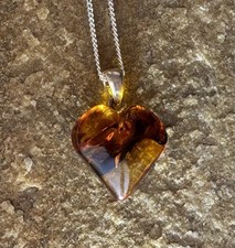 Bernstein Anhänger 'Herz'