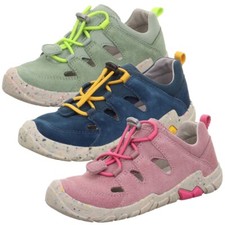 Superfit Barfussschuh Halbschuh Halbsandale Leder Schnellverschluss Gummisohle 