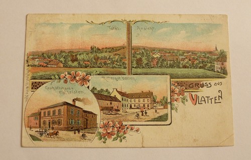 Litho gruss aus - gruss, 1908