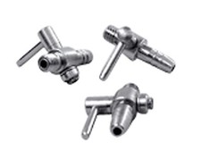 10x Absperrhahn Metall mit