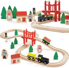 39Pcs Holzeisenbahn Set für