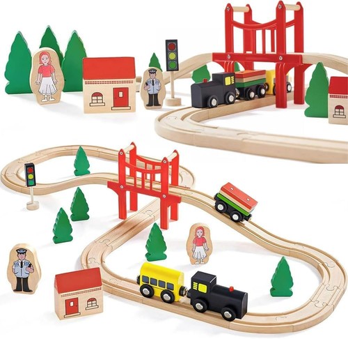 39pcs holzeisenbahn set für - 39pcs,