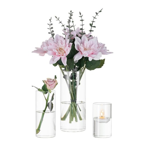 Deko vase glas zylinder - vase,