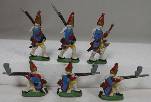 Sechs plastische zinnfiguren - sechs,