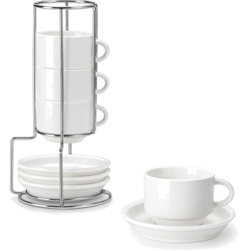 Espressotassen 4er set weiß - espressotassen,