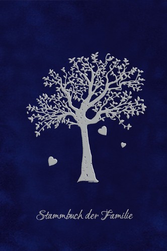 Stammbuch ahnenbaum blau - "ahnenbaum",,