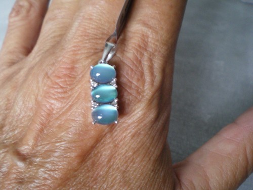 Blauer mondstein zirkon - mondstein,