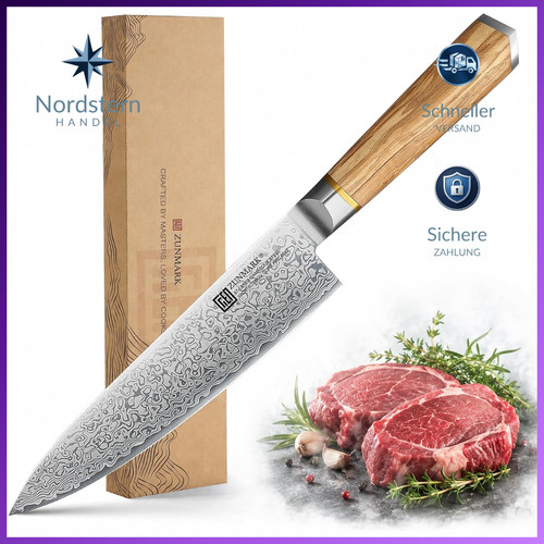 Kochmesser 20cm damastmesser - kochmesser,