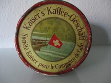 Kaiser's Kaffee Geschäft- schöne seltene Blechdose - Rhein Dampfer Schweiz