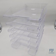 HAN Briefablage Klassik TRANSPARENT, 6 STÜCK Dokumentenablage- mehrer Risse