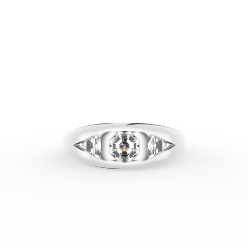 Ring 15ct achteck - ring, &