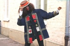 Vintage Wildleder Jacke Blau