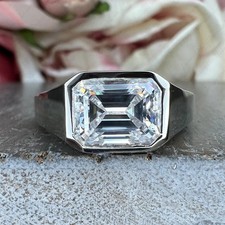 3 kt Smaragd Moissanit Herren