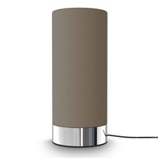Tischleuchte Stoff Touchlampe dimmbar Nachttisch Schreibtisch Wohnzimmer taupe