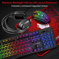 RGB PC Gaming Keyboard Mouse &