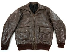 Langlitz A-2 Biker Motorrad Flieger Piloten Bomber Lederjacke Braun 52 L Lang