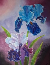 Handgemaltes Acrylbild Blaue