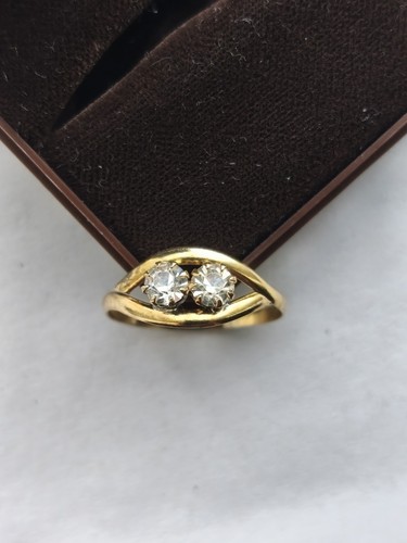Vintage toi moi ring gold - toi-et-moi,