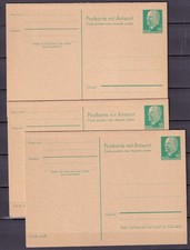 DDR Ganzsachen Postkarte 3x P