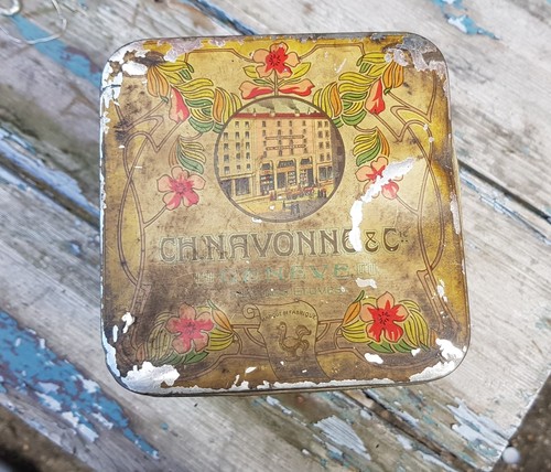Alte blechdose jugendstil ch - jugendstil,