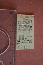 alte Fahrkarte -  Berlin -   Seitenberg  Schlesien   30-40er Jahre ???