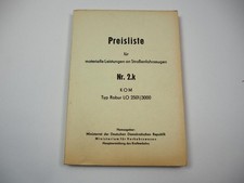 Robur LO 2501 3000 Bus Instandhaltung Reparatur Richtzeiten Preisliste 1977 DDR