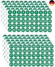 Zahlen Aufkleber, 1-100 Nummer