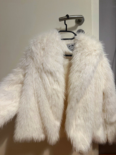 Ktn damen kunstpelzjacke - kunstpelzjacke, weiß