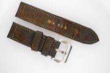 vintage Lederarmband handmade Braun für Panerai 26/26 mit Dornschließe