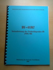 NVA VORSCHRIFT DV 41/67 NACHTSICHTGERÄT NSG 66 REPARATURHANDBUCH KALASCHNIKOW