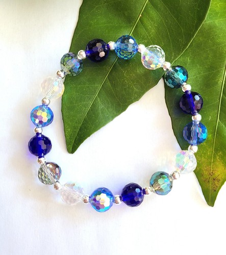 Kristall armband blau - kristall,
