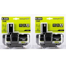 2PACK For RYOBI 18V 8.0Ah P108