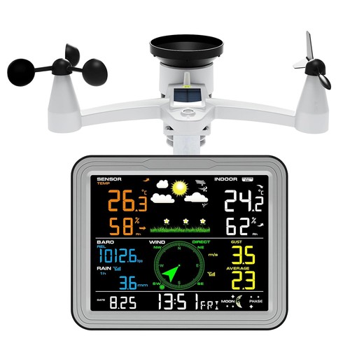 Funk wetterstation mit - 7-in-1, funk-wetterstation
