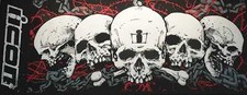 Icon Skull Totenkopf Motorrad Teppich Fußmatte Läufer Wandteppich Matte 80x200cm