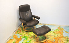 Ekornes Stressless Sessel mit Hocker braun Relaxsessel Ledersessel echtes Leder