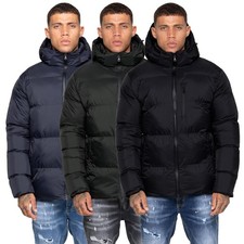 Kruze Herren gefütterte Jacke mit Kapuze wasserdicht wattiert Winter Freizeit CoAT