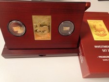 INVESTMENT COIN SET 2011 - 50 + 250 Kwacha in 999 Gold (1,55g) MALAWI Springbock