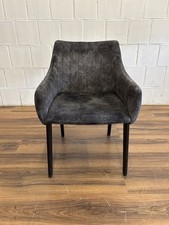 Besucherstuhl Armauflagen weicher Samtstoff grau