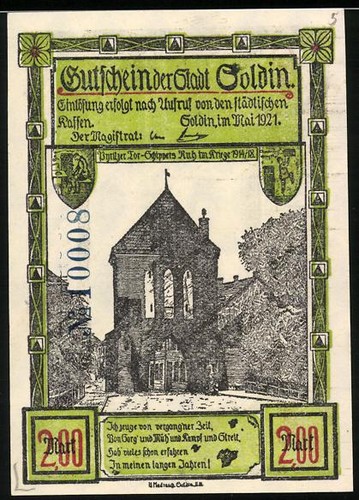 Notgeld soldin 1921 - 2, mark