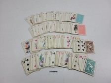 2x Spielkarten Rommé DDR Pin-Up Girls Motiv Rosenmuster Alt Vintage #2510840