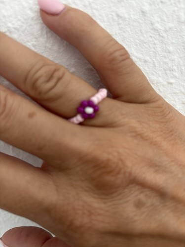 Handmade perlen ring - perlen, blume