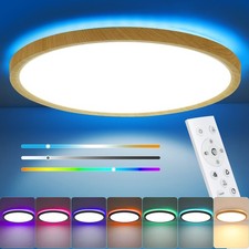 LED Deckenleuchte RGB Dimmbar 24W Deckenlampe mit Fernbedienung Schlafzimmer NEW
