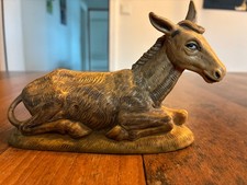 Krippenfigur Esel liegend Krippe 15cm x 9cm  Italy 170/5 wunderschön gestaltet