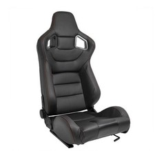 AutoStyle SS 73LBR RK Rennsitz Sportsitz schwarz Kunstleder