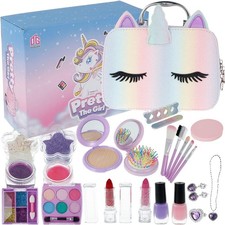 Kinderschminke Mädchen, Waschbar Kinder Make up Set mit Schminkkoffer