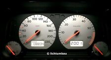 VW Golf 3 Tacho 1,6 silber edition BLAU WEISS ROT LED silberne Tachoscheiben